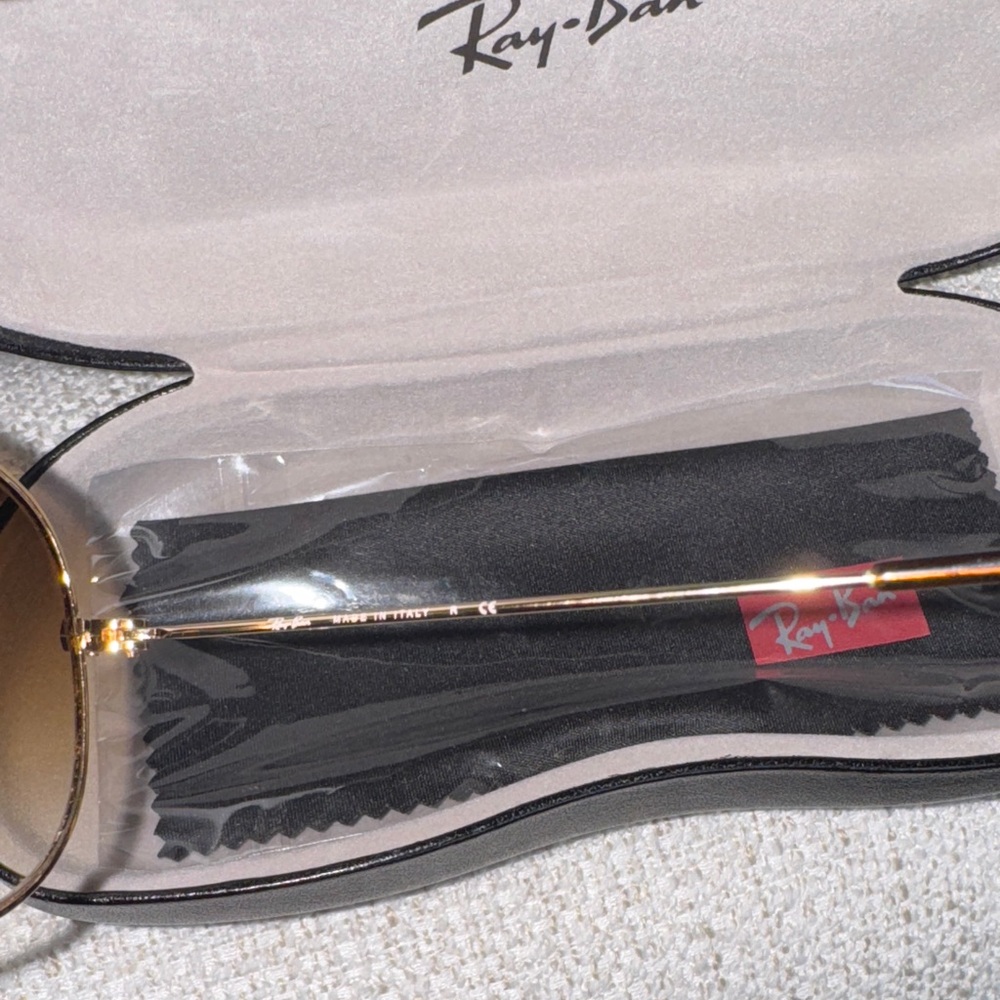 Ray-Ban Cockpit Gold and Brown Aviator Sunglasses - Picture 4 of 5